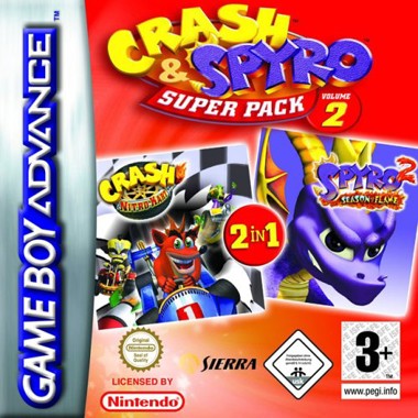 2 in 1 - Crash & Spyro Super Pack Volume 2 - Spyro 2 - Season of Flame + Crash Nitro Kart