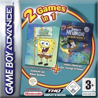 2 Games in 1 - SpongeBob SquarePants - Battle for Bikini Bottom + Jimmy Neutron - Boy Genius