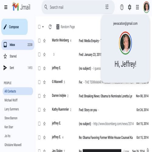 Đọc email của Epstein 'như thể' truy cập Gmail: giao diện, nguồn và tranh luận