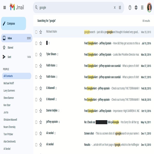 ‘Jmail’ — Hộp thư công khai chứa email của Jeffrey Epstein
