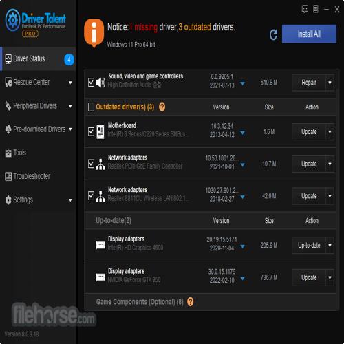 Driver Talent 10.0.33.88: Cập nhật phần mềm quản lý driver