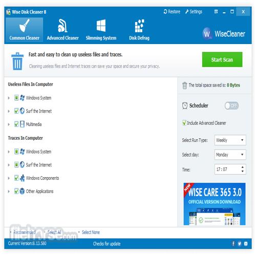 Wise Disk Cleaner 11.3.0: Cập nhật tối ưu cho dọn dẹp và giải phóng dung lượng