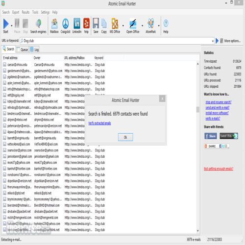 Atomic Email Hunter 15.22.0.495: Cập nhật tính năng và cải tiến