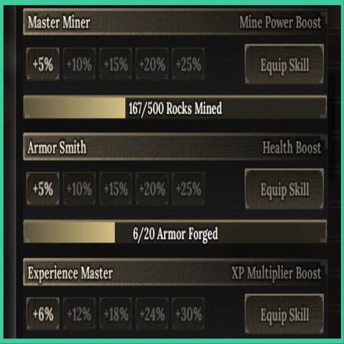 The Forge Skills – Hướng dẫn Achievements